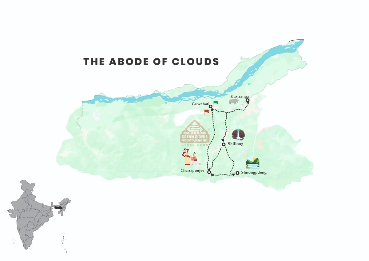 meghalaya 7 days road map